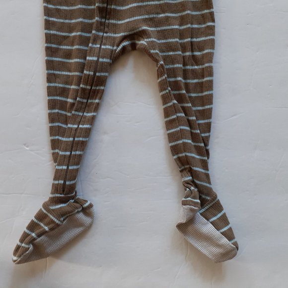 Carter's Boys Pajamas Footed Dog Lightweight Zip Cotton Size 18 Months Brown - Picture 4 of 12
